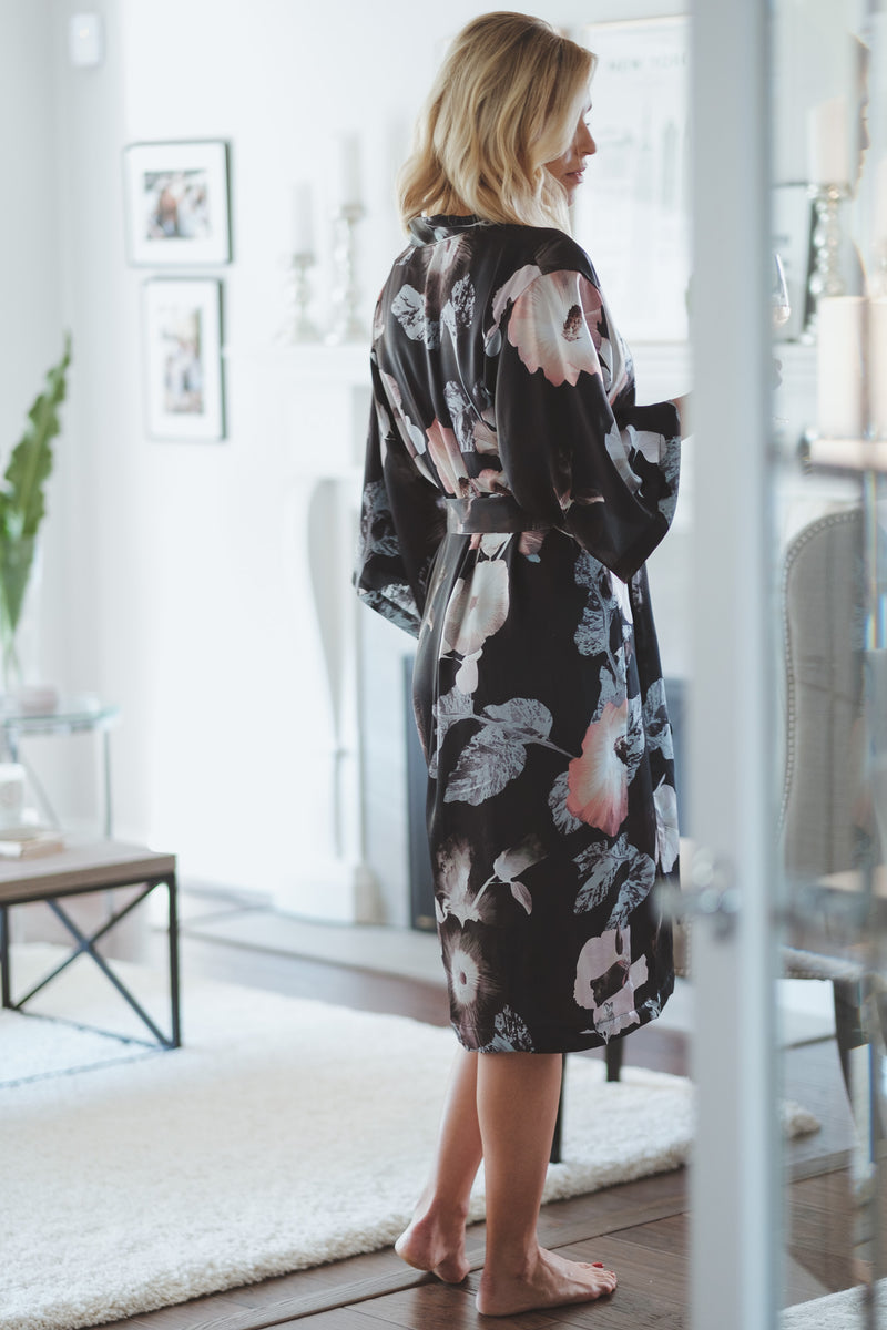 Mana Mahina Long Kimono Robe – Birds of Paradise